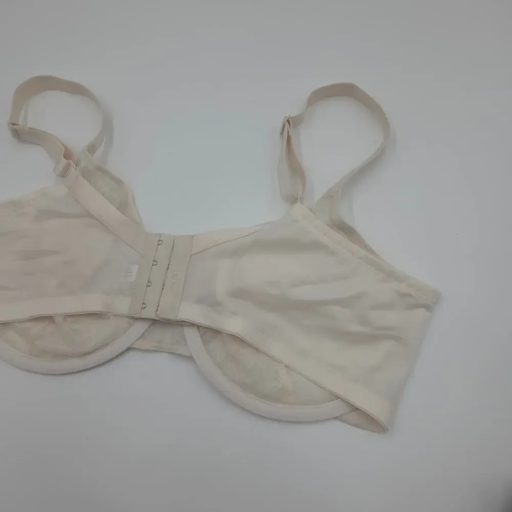 HSIA Bundle of Two Enchante Unlined Lace Underwire Bra Black Cream Size 40DD - Picture 9 of 10
